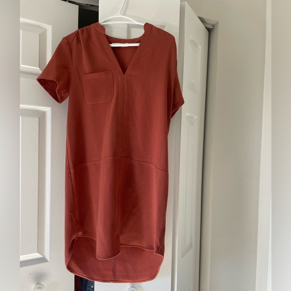 Boutique canyon colored shift dress